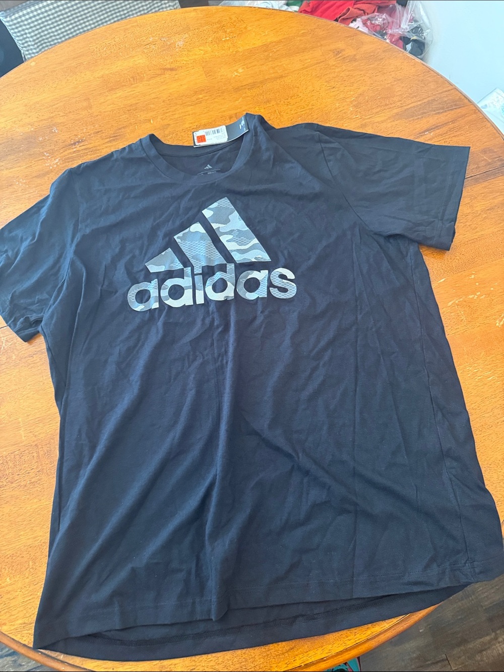 ADIDAS REGULAR FIT TEE BLACK GREY CAMO T-SHIRT MENS xxl NEW KW1727